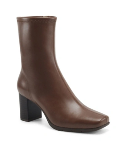 Aerosoles Miley Womens Padded Insole Mid-calf Boots In Brown