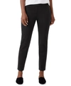 Eileen Fisher Stretch Crepe Slim Ankle Pants In Black