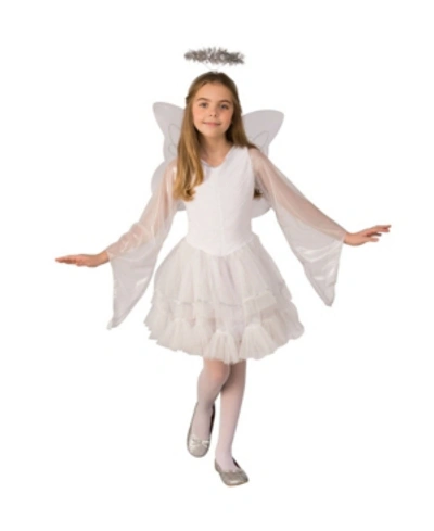 Buyseasons Kids'  Big Girls Deluxe Angel Costume In White