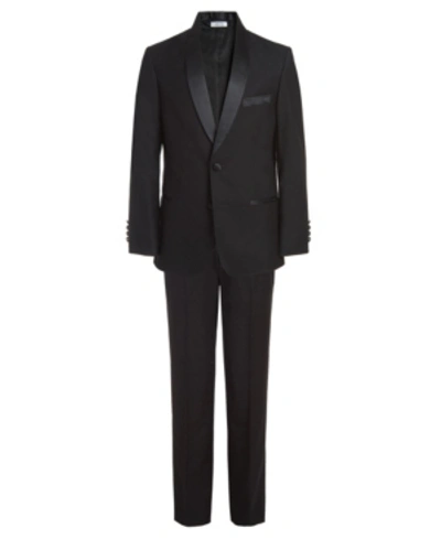 Calvin Klein Kids' Big Boys 2 Piece Tuxedo Suit Set In Black