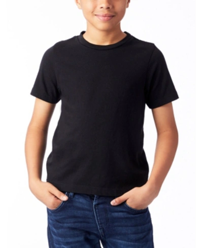 Alternative Apparel Big Boys And Girls Outsider Heavy Wash Jersey T-shirt In Black