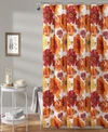 Lush Decor Leah Shower Curtain, 72" X 72" In Red
