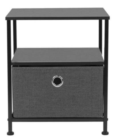 Sorbus Nightstand 1-drawer Shelf Storage In Black