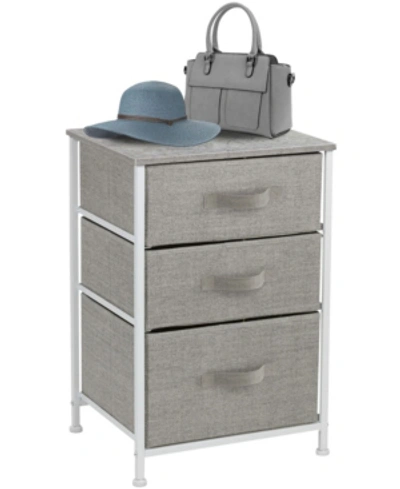 Sorbus Nightstand With 3 Drawers In Gray