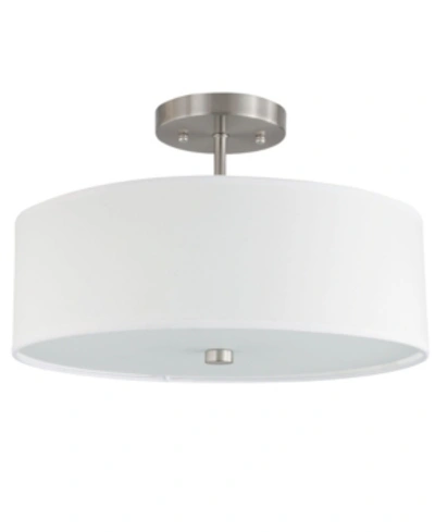 Dainolite 3 Light Incandescent Semi Flush Mount In White