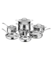 Cuisinart Contour Stainless Steel 13-pc. Cookware Set In Stainless Steel