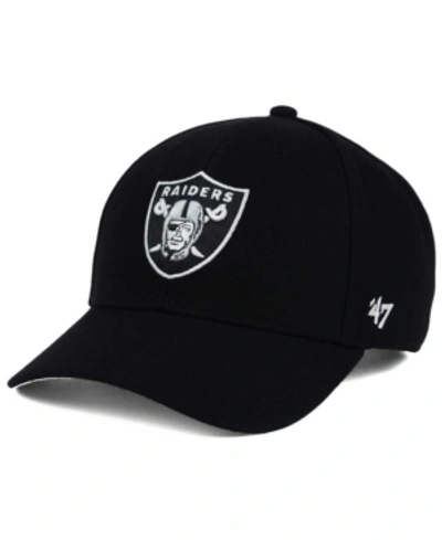 47 Brand Las Vegas Raiders Mvp Strapback Cap In Black