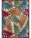 NOURISON ALOHA ALH18 MULTI 7' X 10' OUTDOOR AREA RUG