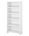 Kathy Ireland Office By Bush Furniture Echo 5 Shelf Bookcase In Pure White