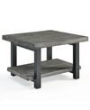 ALATERRE FURNITURE POMONA METAL AND WOOD SQUARE COFFEE TABLE