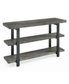 ALATERRE FURNITURE POMONA METAL AND RECLAIMED WOOD MEDIA CONSOLE TABLE