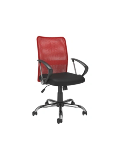 Corliving Office Chair With Contoured Mesh Back In Red