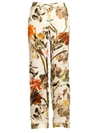 OFF-WHITE FLORAL PAJAMA PANTS,400010878348