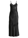 GINIA WOMEN'S CHEVRON LACE MAXI SLIP DRESS,0400010793603