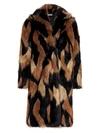 ALICE AND OLIVIA WOMEN'S FOSTER FAUX FUR FULL LENGTH COAT,0400011628184