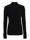 L AGENCE ODETTE BUTTON-CUFF TURTLENECK TOP,400011752778