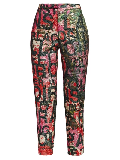 Libertine A Dream For Winter Abstract Motif Pants In Pink Multi