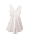 Un Deux Trois Kids' Girl's Quilted Jacquard Dress In Pink