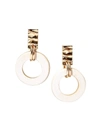 AKOLA FERN HAMMERED METAL & HORN CIRCLE DROP EARRINGS,400013218986