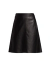 AKRIS PUNTO PERFORATED LEATHER SKIRT,400012894193