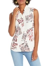 NIC + ZOE WOMEN'S SCATTERED LETTERS PRINTED TANK,400013295008