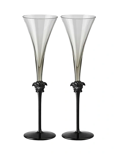 Versace Medusa Head Champagne Flute Set