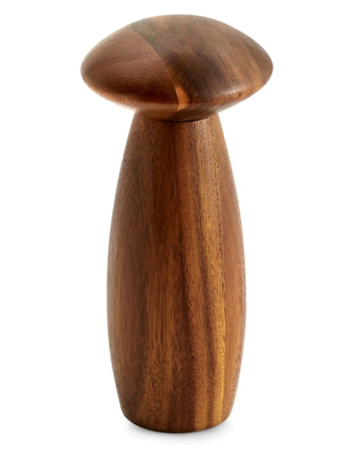 Nambe Contour Acacia Wood Pepper Mill In Brown