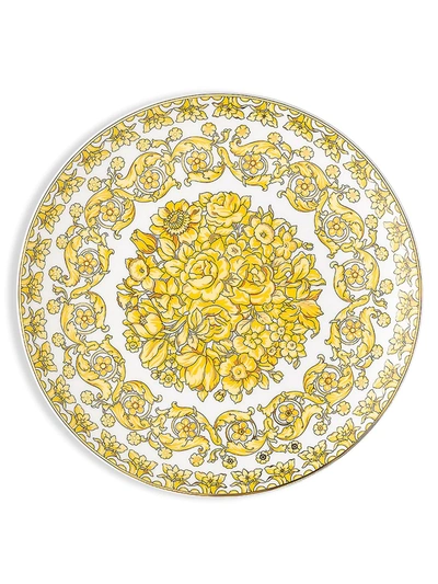 Versace Medusa Rhapsody Porcelain Dinner Plate In Gold