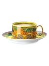 Versace Animalier 2-piece Porcelain Tea Cup & Saucer Set In Multi