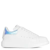 ALEXANDER MCQUEEN WHITE AND HOLOGRAPHIC CLASSIC SNEAKERS