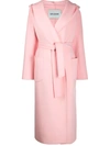 AVA ADORE WOOL BELTED ROBE-STYLE COAT