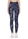 THE UPSIDE 'FORTUNE' PAISLEY PRINT PERFORMANCE YOGA PANTS