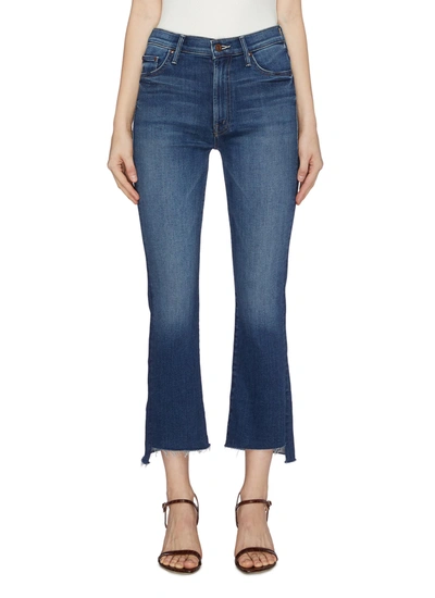 Mother The Insider Frayed Step Hem Crop Jeans In Second Thyme Around