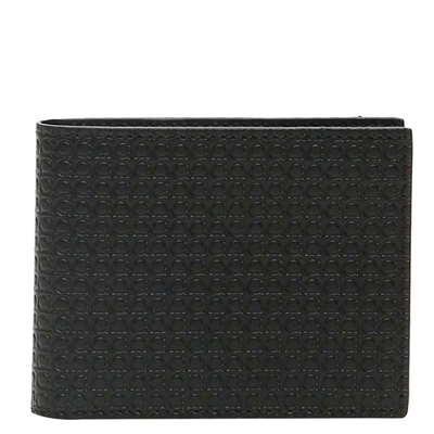 Pre-owned Alexander Mcqueen Black Leather Nero Gancini Bi-fold Wallet