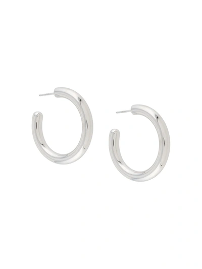 Maria Black Ruby 35 Hoop Earrings In Silver