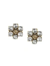 GUCCI CRYSTAL-EMBELLISHED DOUBLE G CLIP-ON EARRINGS