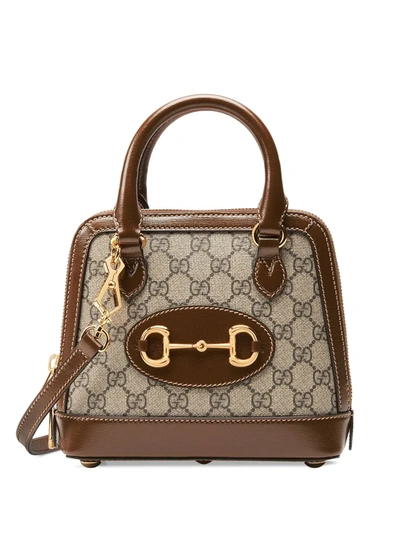 Gucci Horsebit 1955 Mini Top Handle Bag In Brown