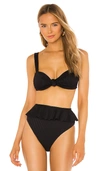 Beach Riot Sophia Ribbed Top In Black