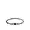 John Hardy Classic Chain Sterling Silver Lava Medium Bracelet With Black Sapphire In Blue Sapphire