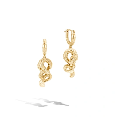 John Hardy Legends Naga 18k Gold Drop Earrings In Yellow Gold