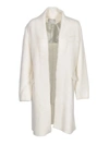 LANEUS SINGLE-BREASTED COAT IN IVORY COLOR