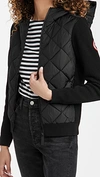 Canada Goose Hybridge® Down-paneled Wool Jacket In Black Noir