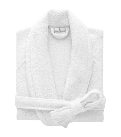 Yves Delorme Etoile Cotton Blend Dressing Gown In Platine