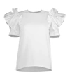 ADEAM Short Sleeve Ruffle Tee Shirt