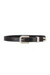 Rag & Bone Ventura Leather Belt In Black