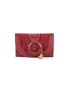 SEE BY CHLOÉ HANA LEATHER & SUEDE COMPACT WALLET,0400013304330