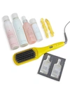 DRYBAR GET BRUSHIN & CRUSHIN HEATED STRAIGHTENING BRUSH 9-PIECE HAIR CARE SET,0400013262784