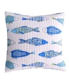 Levtex Catalina Fish Print Euro Sham 2-piece Set In Blue