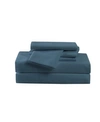 Pem America Heritage Solid Split King 7 Piece Sheet Set Bedding In Navy
