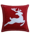 Chicos Home Reindeer Decorative Pillow, 20" X 20" In Red